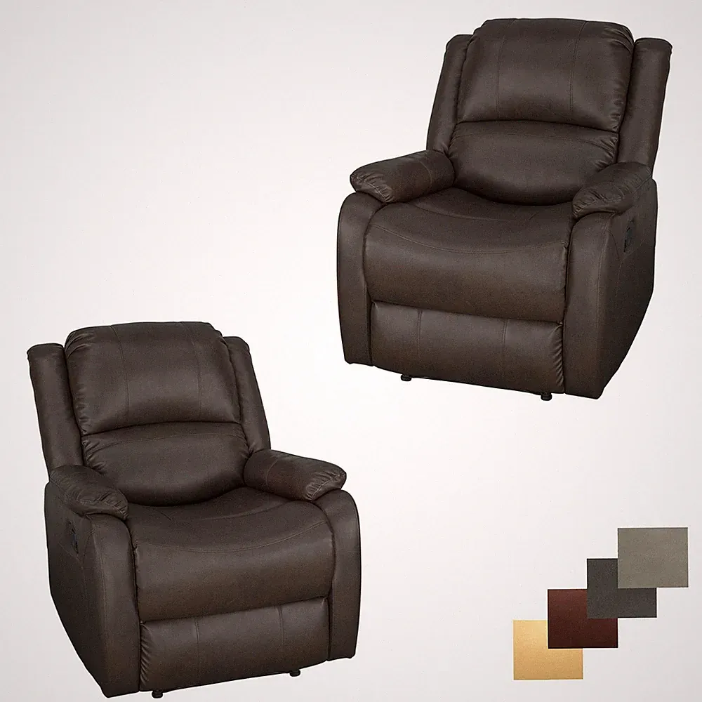 2 RecPro Charles 30" RV Zero Wall Recliner Chair Chestnut RV Furniture